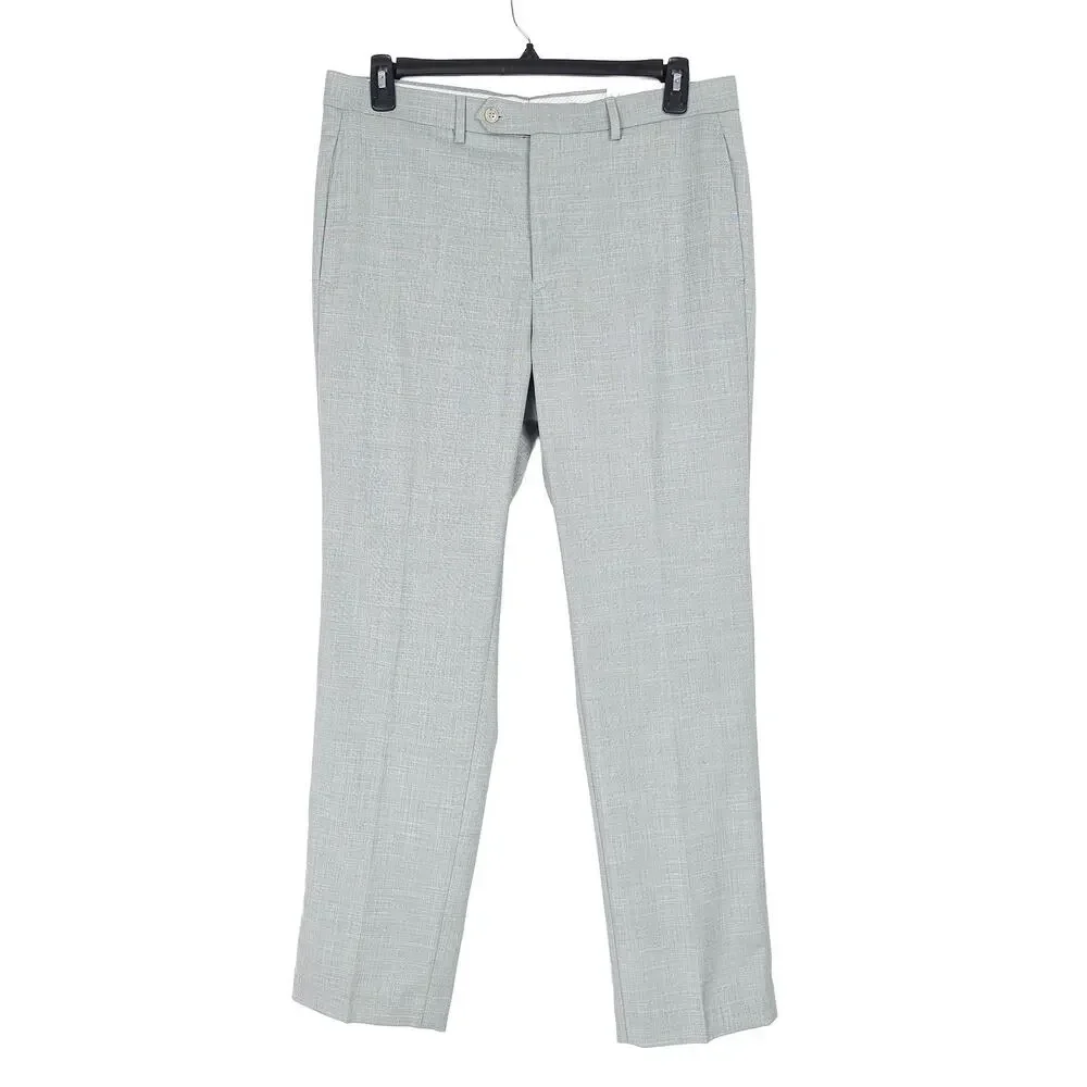Michael Kors Mens Classic Fit Dress Pants 35x32 Mint Green Sharkskin Stretch NWT